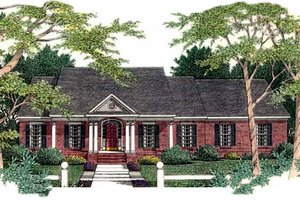Home Plan - Southern Exterior - Front Elevation Plan #406-196