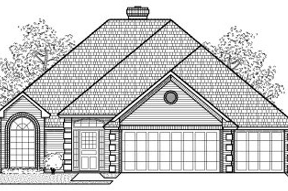 Exterior - Front Elevation for Traditional House Plan #65-216 - 3 bed, 2 bath
