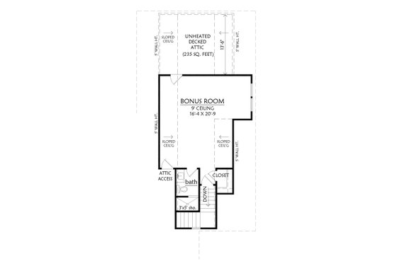 Floor Plan - Upper Floor for Farmhouse House Plan #1074-133 - 4 bed, 3.5 bath