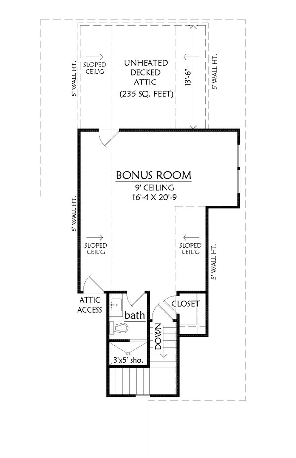 House Blueprint - Floor Plan - Upper Floor for Farmhouse House Plan #1074-133 - 4 bed, 3.5 bath