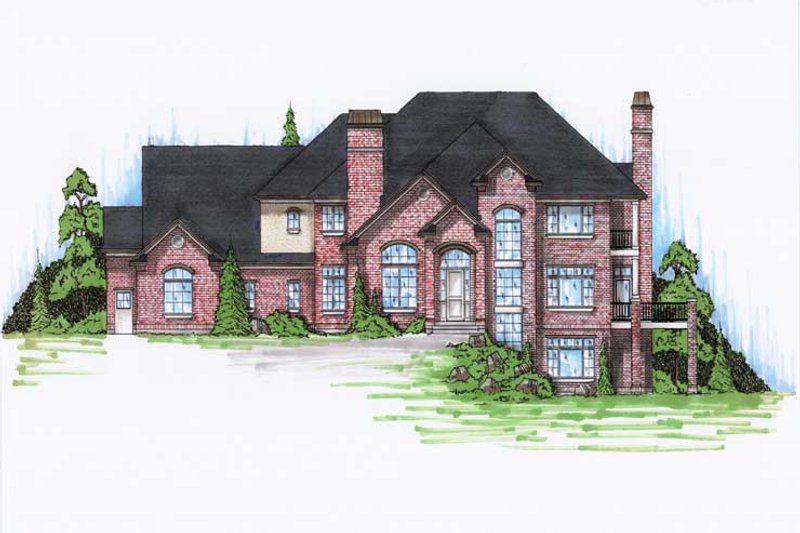 Dream House Plan - Traditional Exterior - Front Elevation Plan #5-438