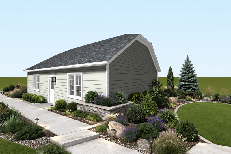 Architectural House Design - Exterior - Rear Elevation for Traditional House Plan #1060-491, 0 bath