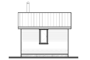 Exterior - Rear Elevation for Cottage House Plan #23-2287 - 1 bed, 1 bath