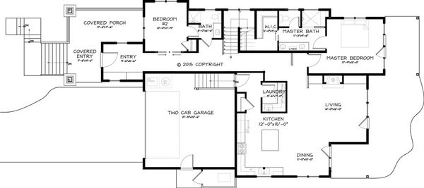 Craftsman Floor Plan - Main Floor Plan #895-44