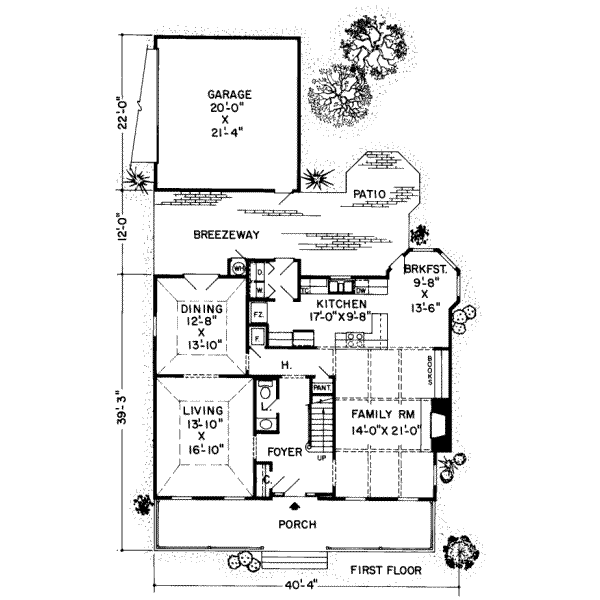 Country Floor Plan - Main Floor Plan #312-185