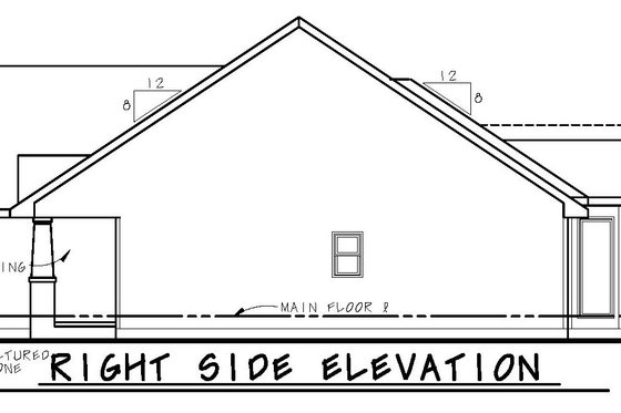 Exterior - Other Elevation for Craftsman House Plan #20-2323 - 3 bed, 2 bath