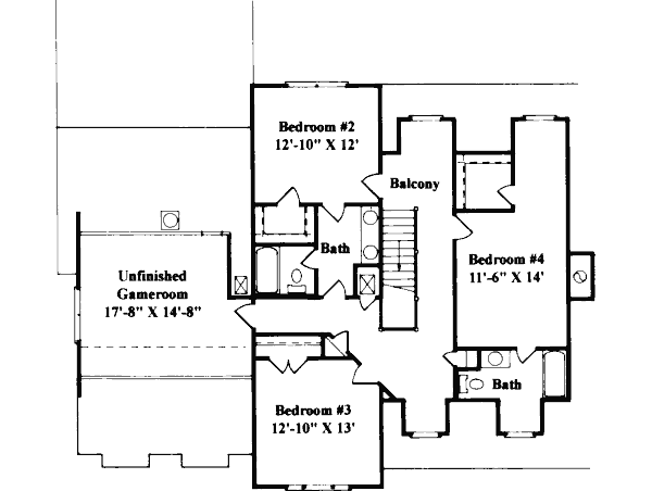 Home Plan - Country Floor Plan - Upper Floor Plan #37-219