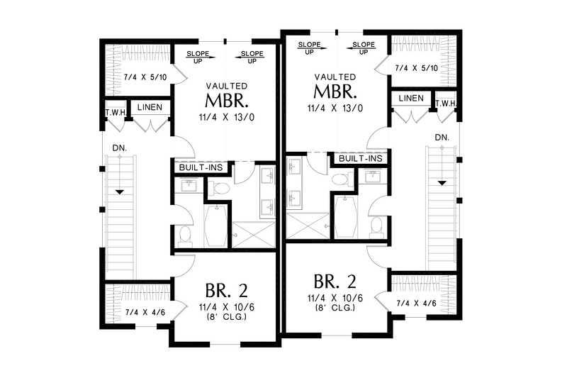 House Plan Design - Floor Plan - Upper Floor for Farmhouse House Plan #48-1106 - 3 bed, 2.5 bath