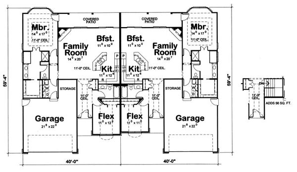 Traditional Floor Plan - Main Floor Plan #20-2063