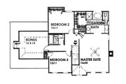 Colonial Style House Plan - 4 Beds 3 Baths 2104 Sq/Ft Plan #30-206 