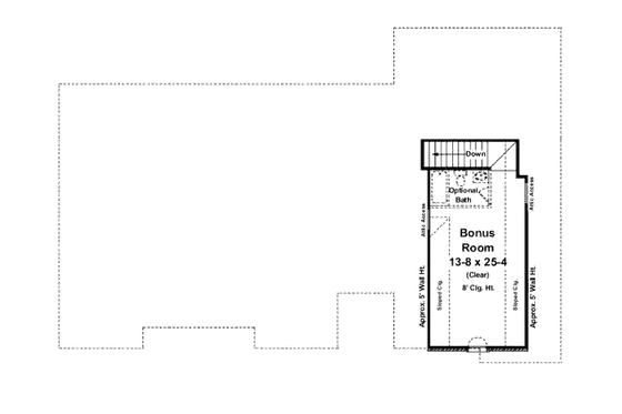 Floor Plan - Other Floor for Southern House Plan #21-250 - 3 bed, 2.5 bath