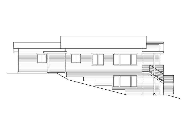 House Design - Exterior - Other Elevation for Contemporary House Plan #124-1287 - 3 bed, 2.5 bath