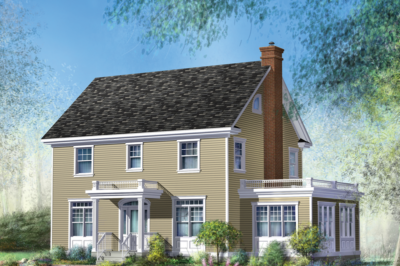 Colonial Style House Plan - 3 Beds 3 Baths 2711 Sq/Ft Plan #25-4679