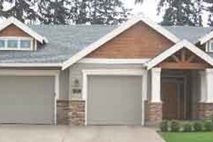 Bungalow Exterior - Front Elevation Plan #130-135