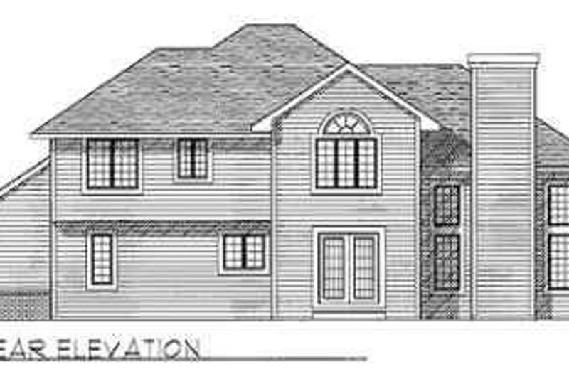 Home Plan - Exterior - Rear Elevation for Traditional House Plan #70-333 - 3 bed, 2.5 bath