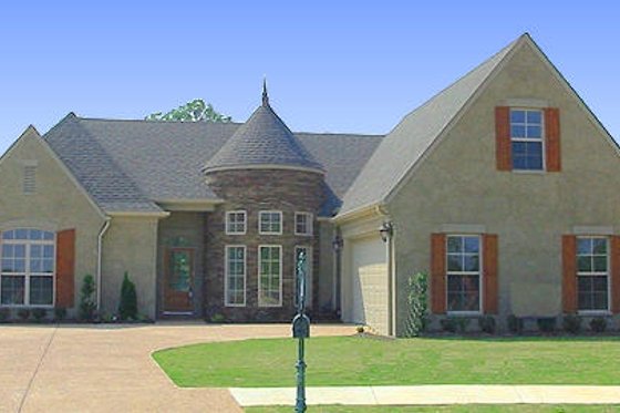 Exterior - Front Elevation for European House Plan #81-13825 - 3 bed, 3 bath