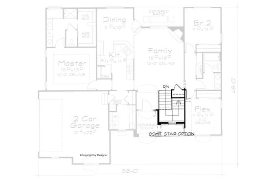 Floor Plan - Other Floor for Traditional House Plan #20-2098 - 3 bed, 2 bath