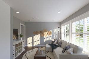 Interior - Family Room for Traditional House Plan #1060-460 - 1 bed, 1.5 bath