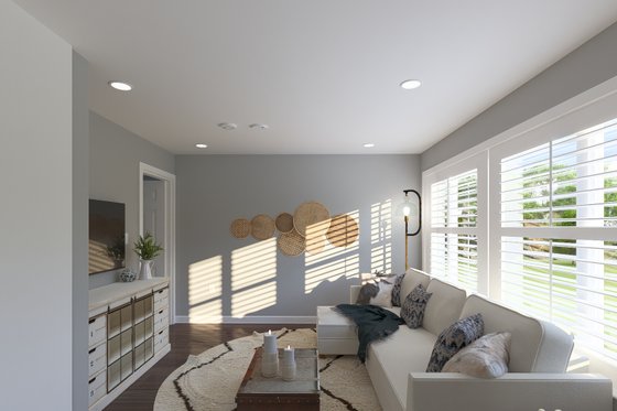 Interior - Family Room for Traditional House Plan #1060-460 - 1 bed, 1.5 bath