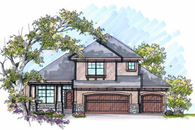 Architectural House Design - Bungalow Exterior - Front Elevation Plan #70-973