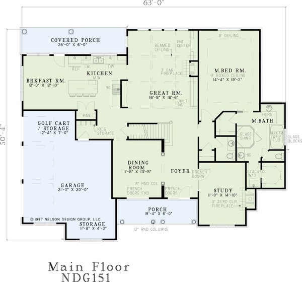 House Blueprint - European Floor Plan - Main Floor Plan #17-228