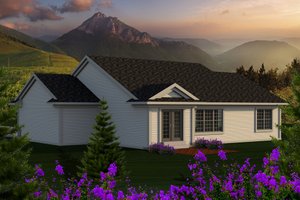 Exterior - Rear Elevation for Craftsman House Plan #70-1159 - 3 bed, 2 bath