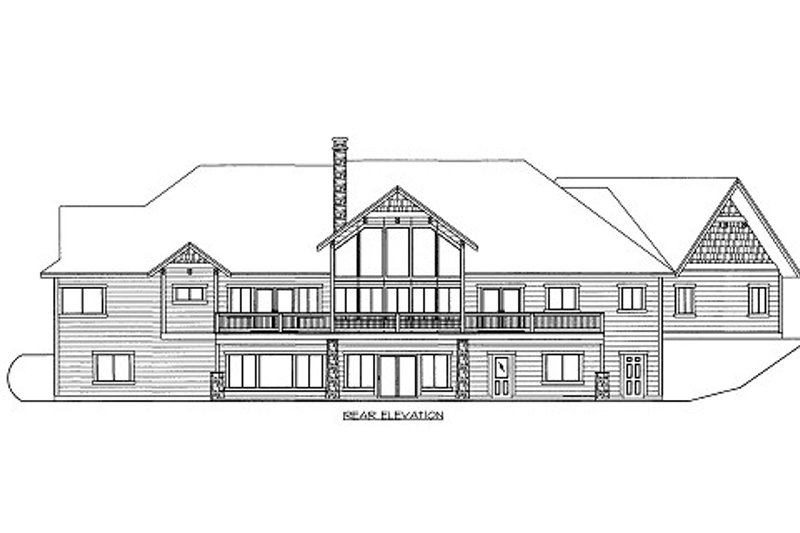 Dream House Plan - Exterior - Rear Elevation for Craftsman House Plan #117-748 - 4 bed, 4.5 bath
