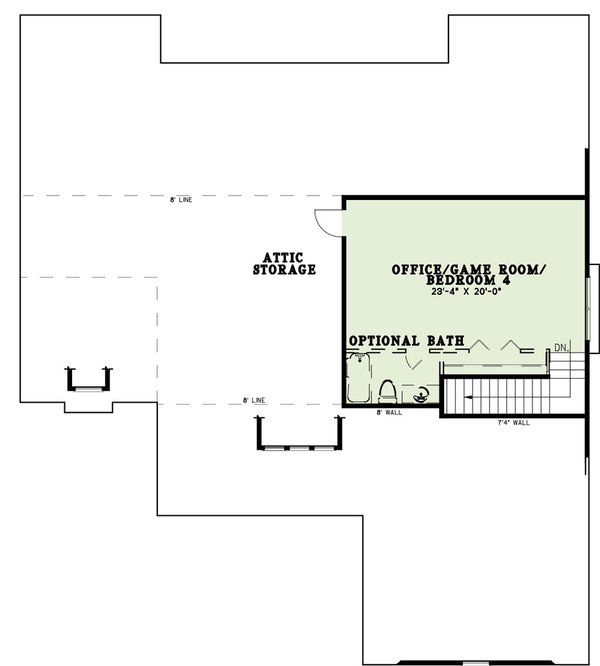 Architectural House Design - Country Floor Plan - Upper Floor Plan #17-2067