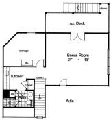Floor Plan - Upper Floor for Modern House Plan #417-433 - 4 bed, 5 bath