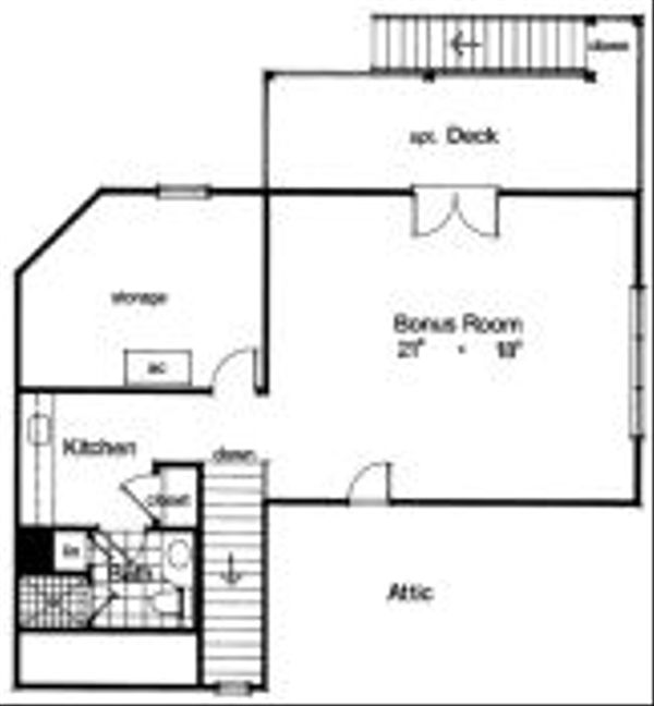 Modern Floor Plan - Upper Floor Plan #417-433
