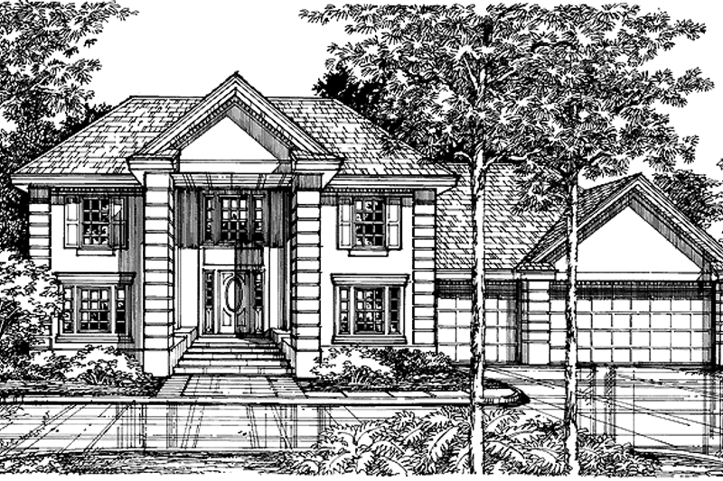 Home Plan - Classical Exterior - Front Elevation Plan #320-606