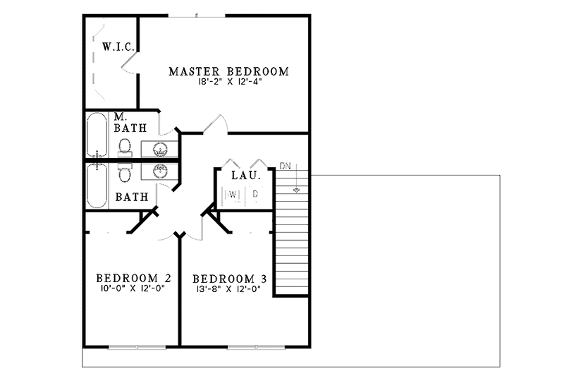Home Plan - Floor Plan - Upper Floor for Country House Plan #17-3013 - 3 bed, 2.5 bath