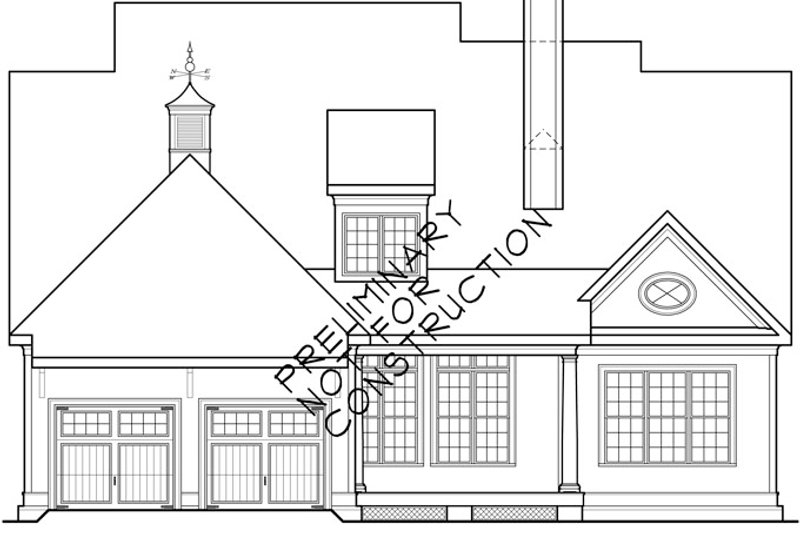 Home Plan - Exterior - Rear Elevation for Craftsman House Plan #927-526 - 4 bed, 3.5 bath