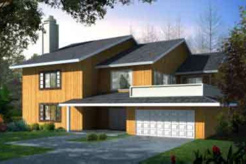 Modern Style House Plan - 3 Beds 2.5 Baths 2557 Sq/Ft Plan #1-1462