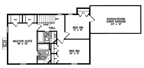 Dream House Plan - Classical Floor Plan - Upper Floor Plan #45-511