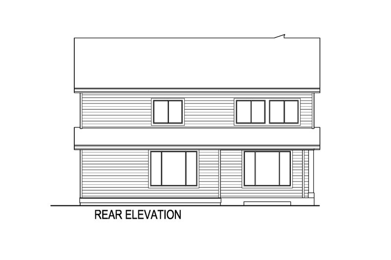 Dream House Plan - Exterior - Rear Elevation for Contemporary House Plan #569-78 - 5 bed, 3 bath
