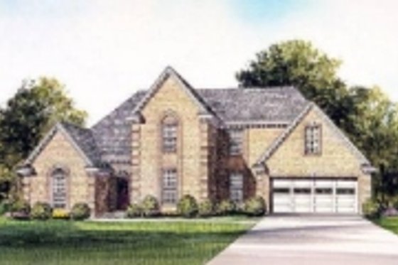 Exterior - Front Elevation for Traditional House Plan #424-63 - 4 bed, 3 bath