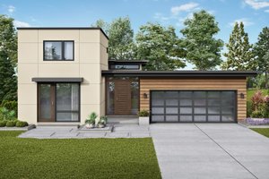 Contemporary Exterior - Front Elevation Plan #48-1084