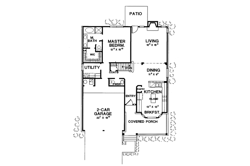 Home Plan - Floor Plan - Main Floor for Country House Plan #472-34 - 4 bed, 2.5 bath