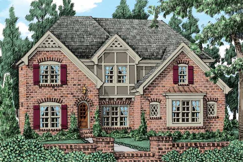 Home Plan - Exterior - Front Elevation 3 for Tudor House Plan #927-437 - 5 bed, 4 bath