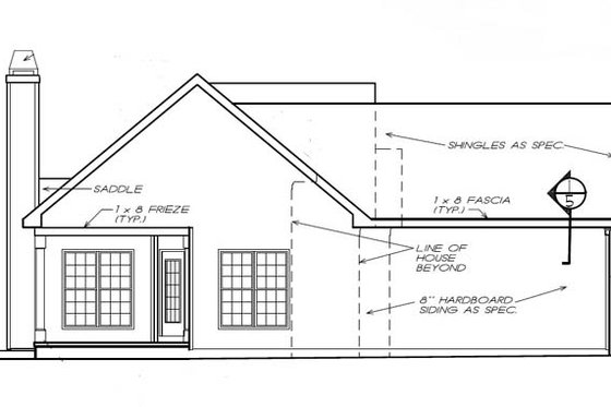 Exterior - Other Elevation 1 for Ranch House Plan #927-450 - 3 bed, 2 bath