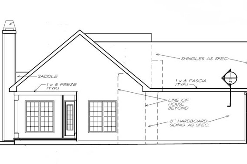 Home Plan - Exterior - Other Elevation 1 for Ranch House Plan #927-450 - 3 bed, 2 bath