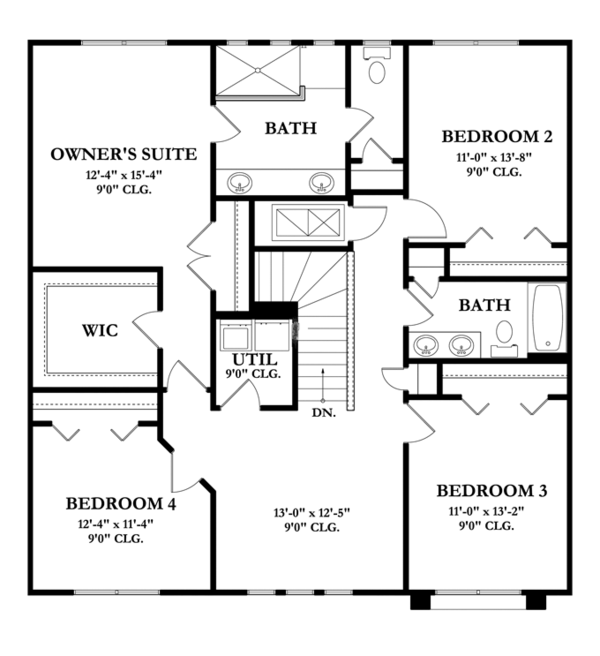 House Design - Mediterranean Floor Plan - Upper Floor Plan #1058-61