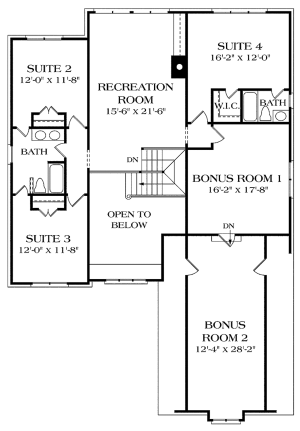 House Plan Design - Craftsman Floor Plan - Upper Floor Plan #453-255