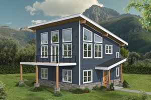 Contemporary Exterior - Front Elevation Plan #932-1248