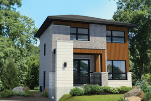 Contemporary Exterior - Front Elevation Plan #25-4439