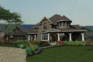 Dream House Plan - Craftsman Exterior - Front Elevation Plan #120-173
