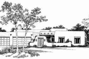 Home Plan - Adobe / Southwestern Exterior - Front Elevation Plan #72-332