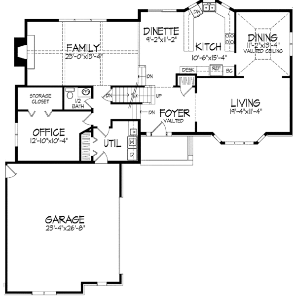 Dream House Plan - European Floor Plan - Main Floor Plan #51-863