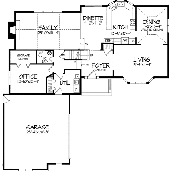 Home Plan - European Floor Plan - Main Floor Plan #51-863